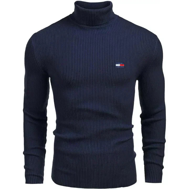 TH Turtleneck Classic Knit Sweater Blue / S TH Turtleneck Classic Knit Sweater