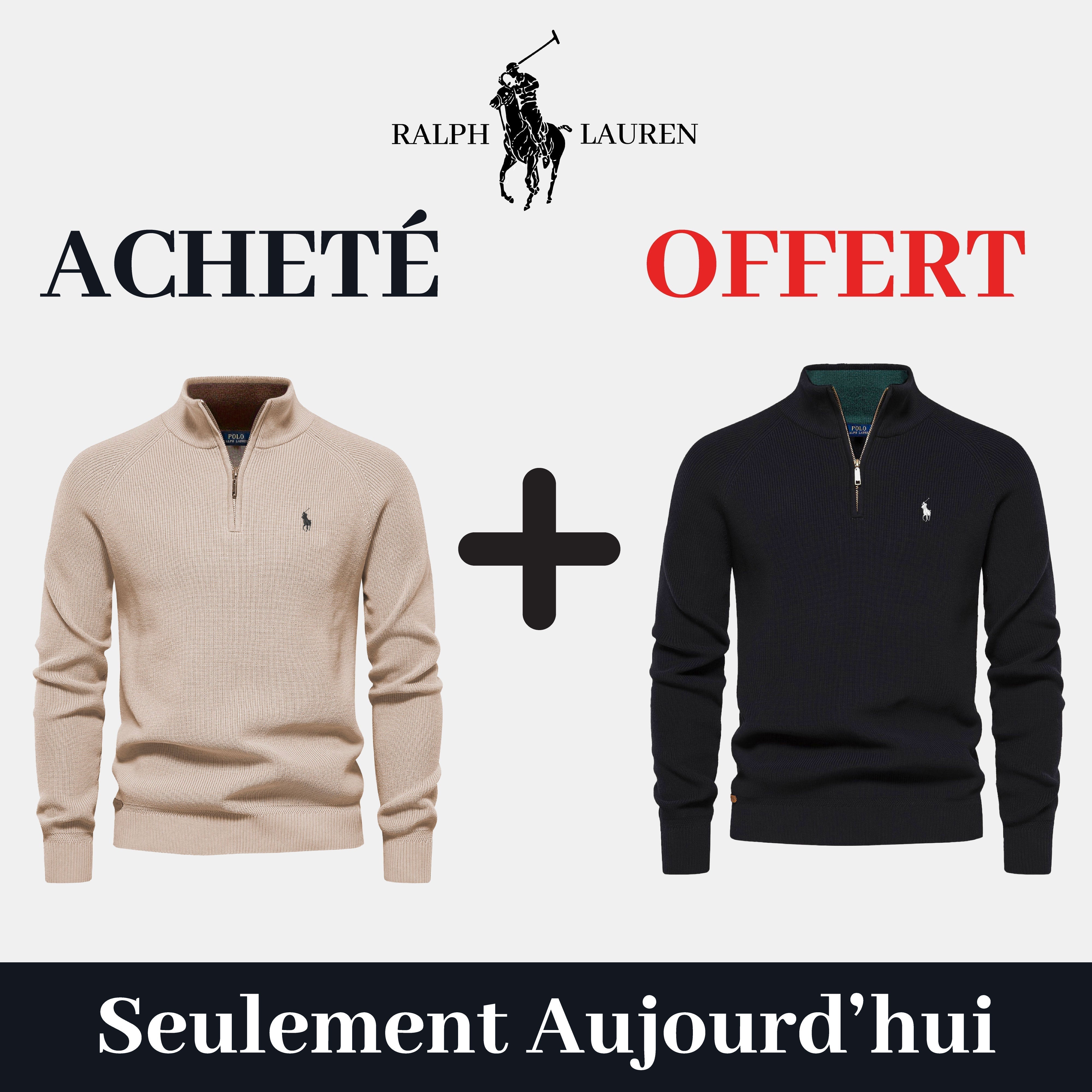 R&L 1+1 Zip Neck Sweater (CLEARANCE)