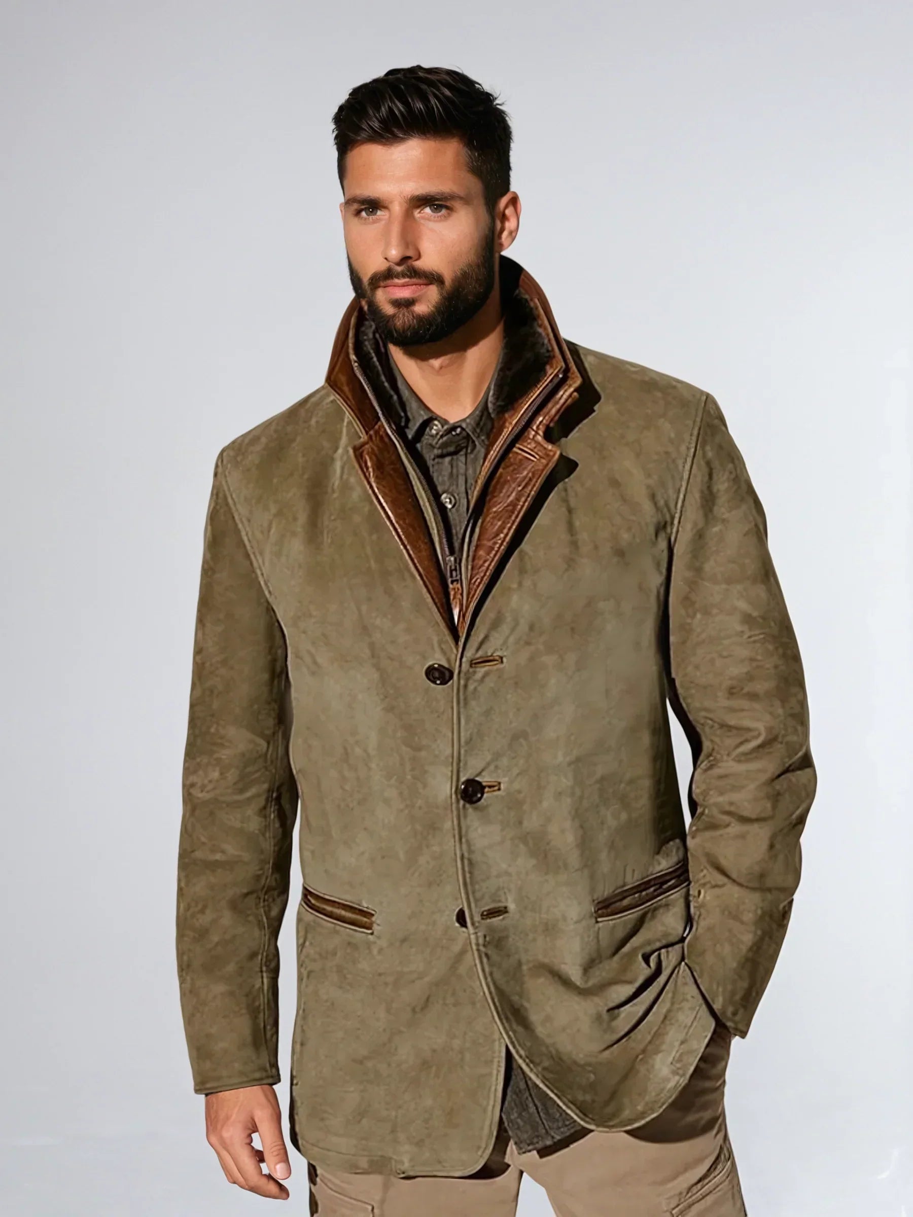 Vintage Leather Collar Jacket | 25K