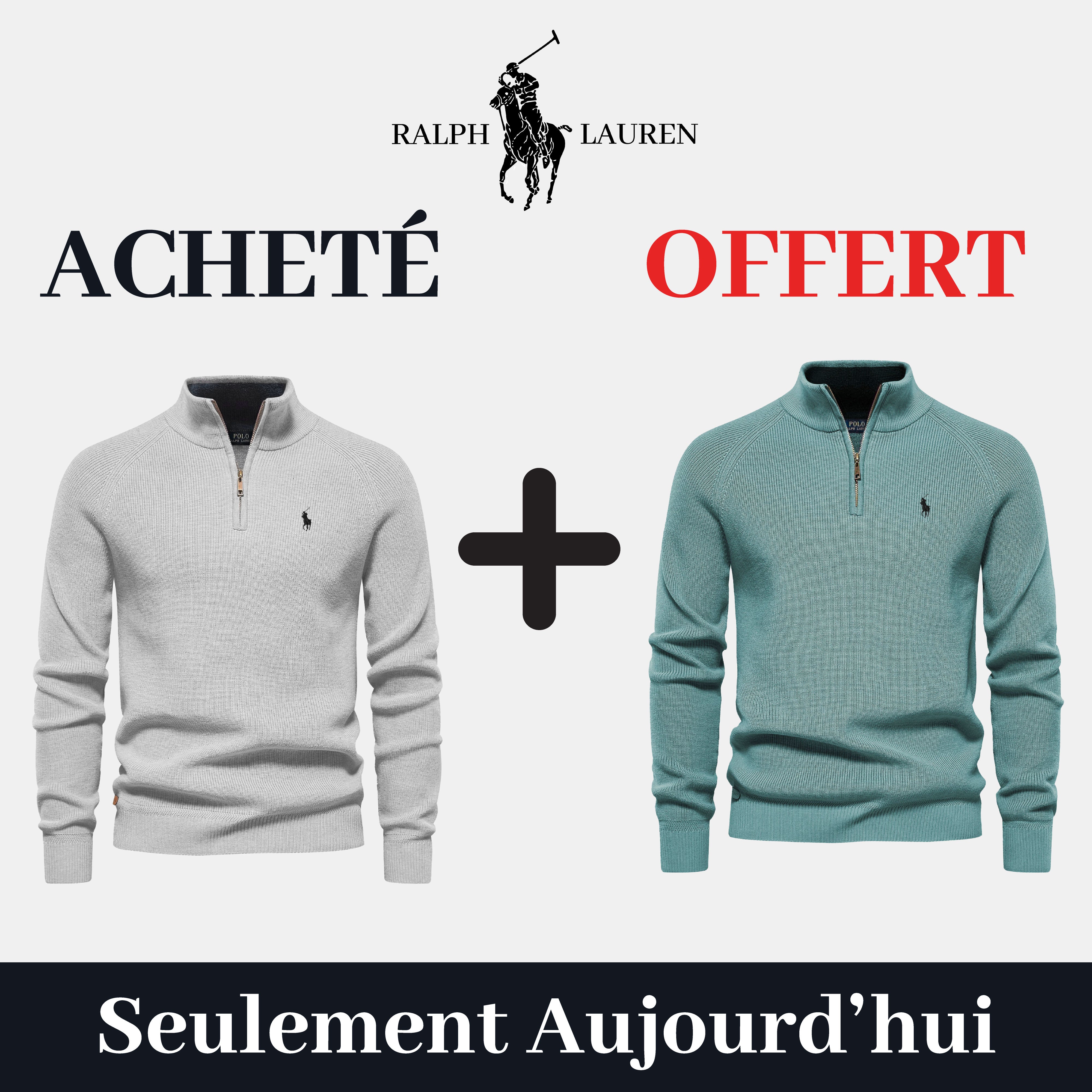 R&L 1+1 Zip Neck Sweater (CLEARANCE)