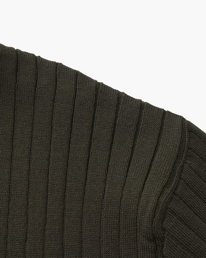 Premium Ribbed Knit Polo