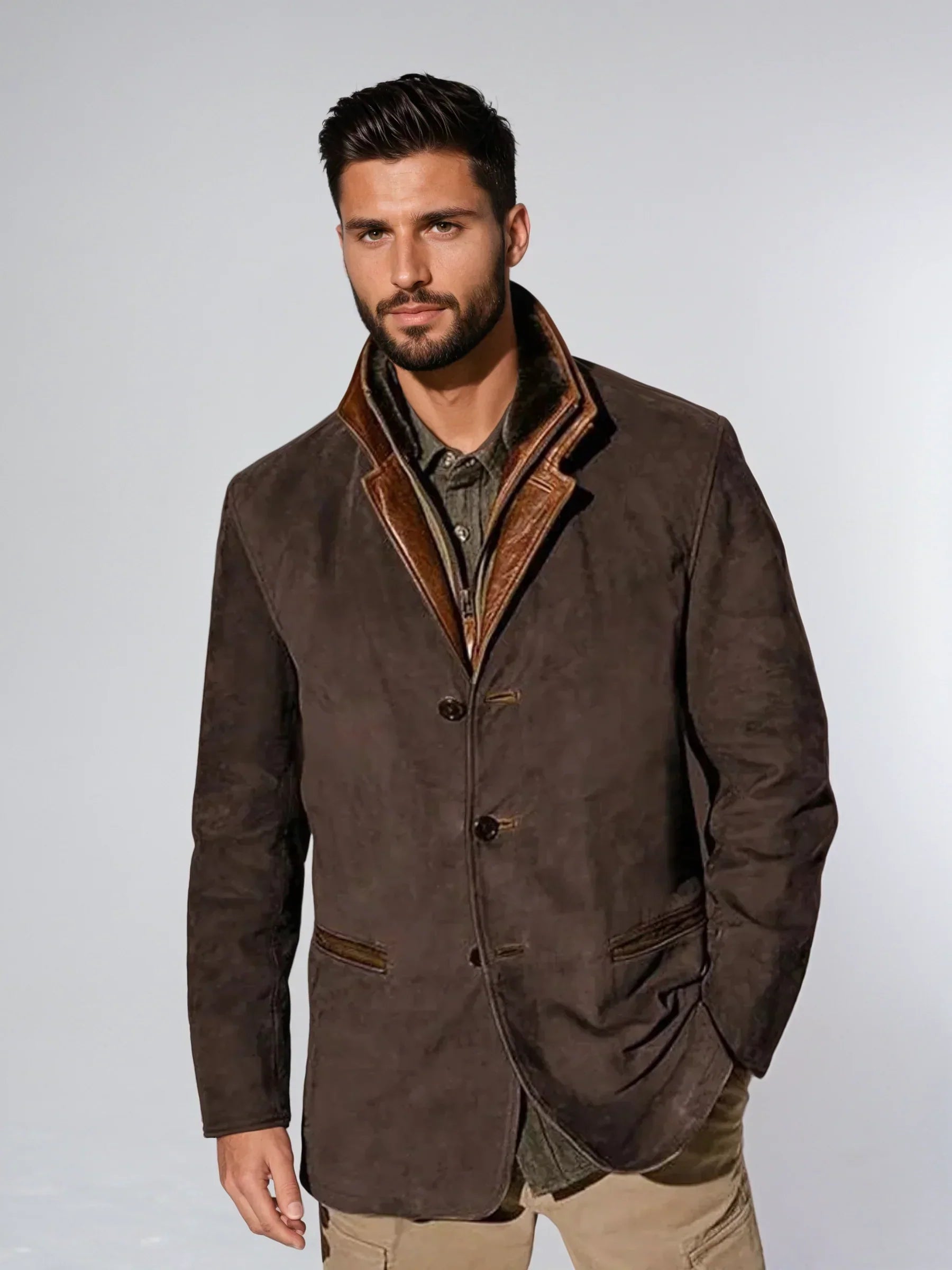 Vintage Leather Collar Jacket | 25K