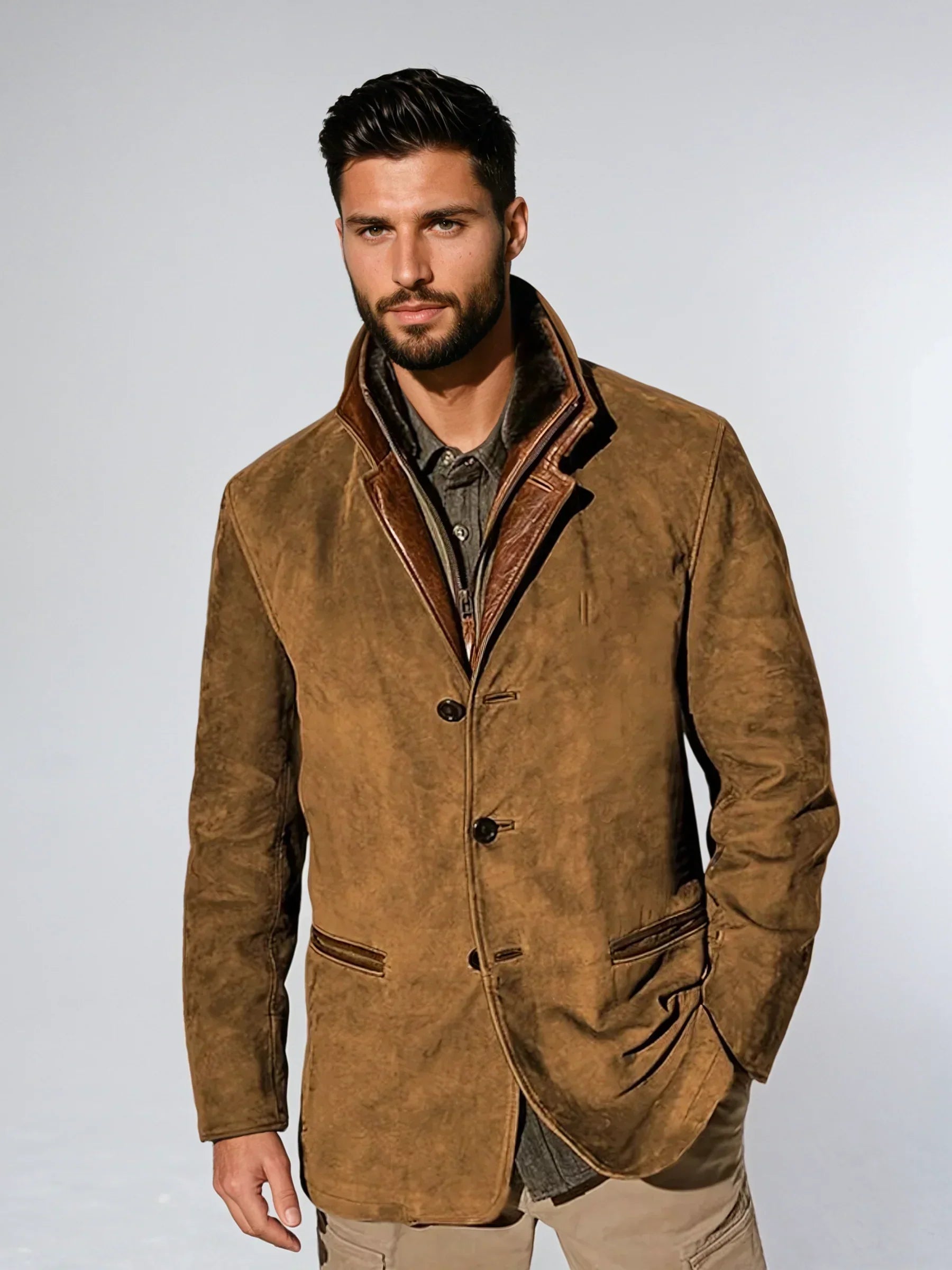 Vintage Leather Collar Jacket | 25K