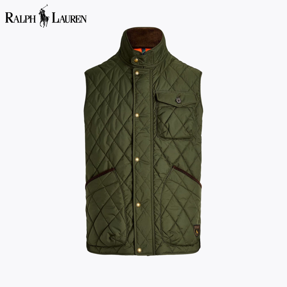 RL Beaton Quilted Utility Gilet Olive Green / S RL Beaton Quilted Utility Gilet