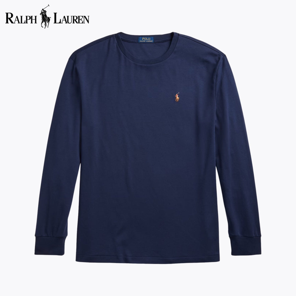 RL Classic Fit Soft Cotton Crewneck T-Shirt Blue Navy / S RL Classic Fit Soft Cotton Crewneck T-Shirt