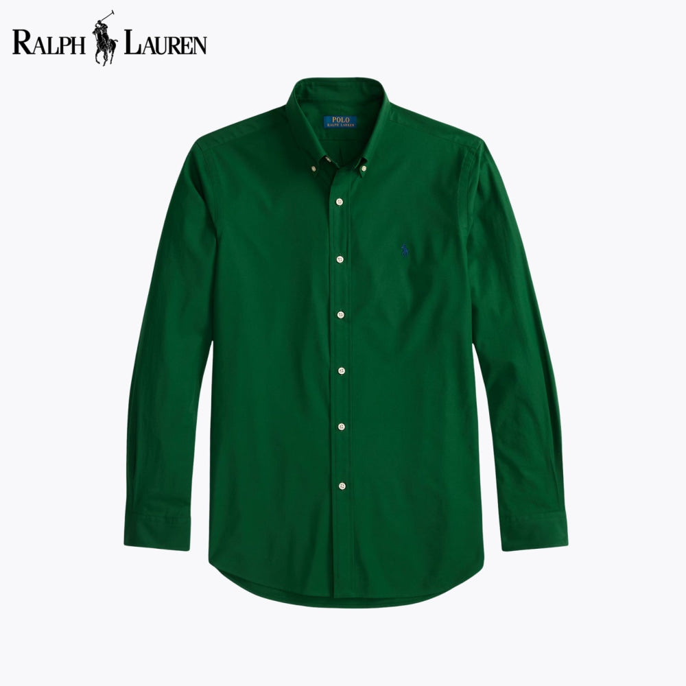 RL Classic Fit Stretch Poplin Shirt Green / S RL Classic Fit Stretch Poplin Shirt