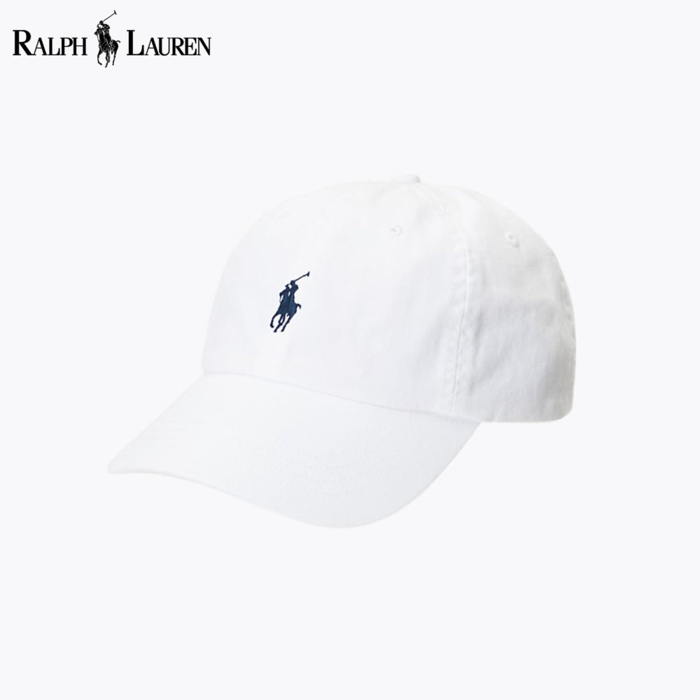 RL Cotton Chino Baseball Cap White RL Cotton Chino Baseball Cap