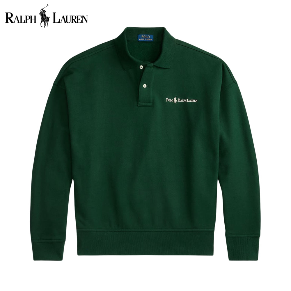 RL Logo Collared Sweatshirt Pine Green / S RL Logo Collared Sweatshirt
