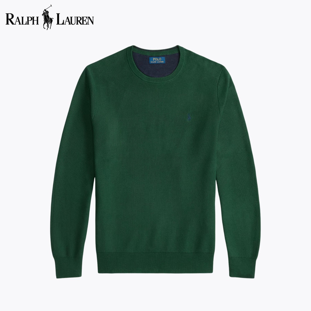 RL Mesh-Knit Cotton Crewneck Sweater RL Mesh-Knit Cotton Crewneck Sweater