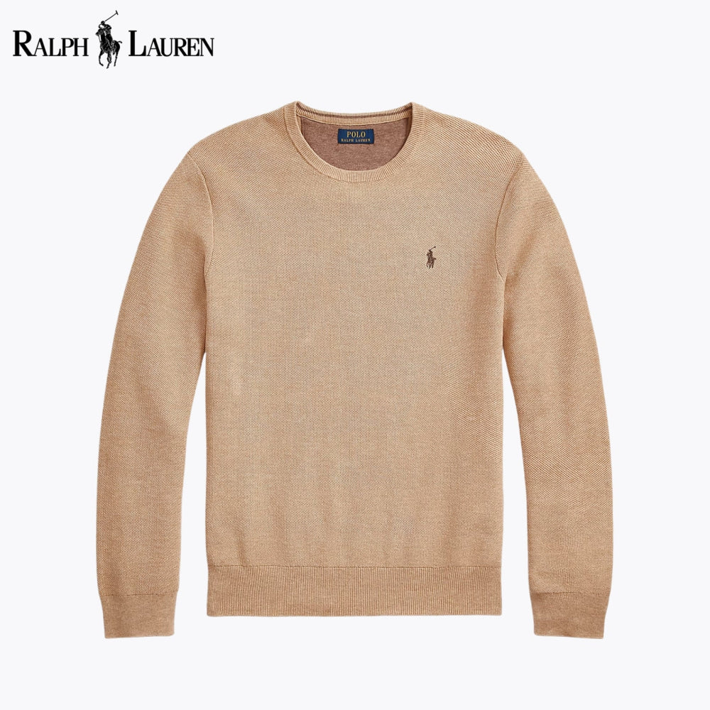 RL Mesh-Knit Cotton Crewneck Sweater RL Mesh-Knit Cotton Crewneck Sweater