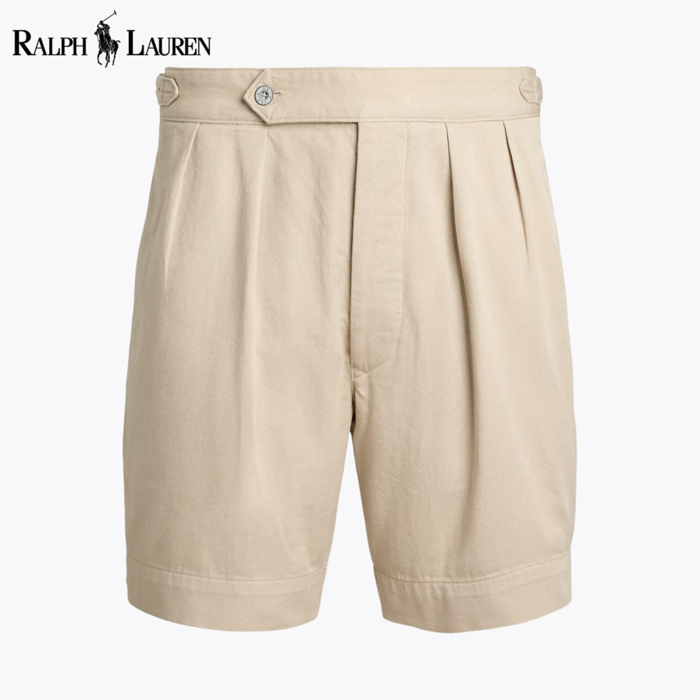 RL Relaxed Fit Pleated Twill Short Khaki / 28 RL Relaxed Fit Pleated Twill Short
