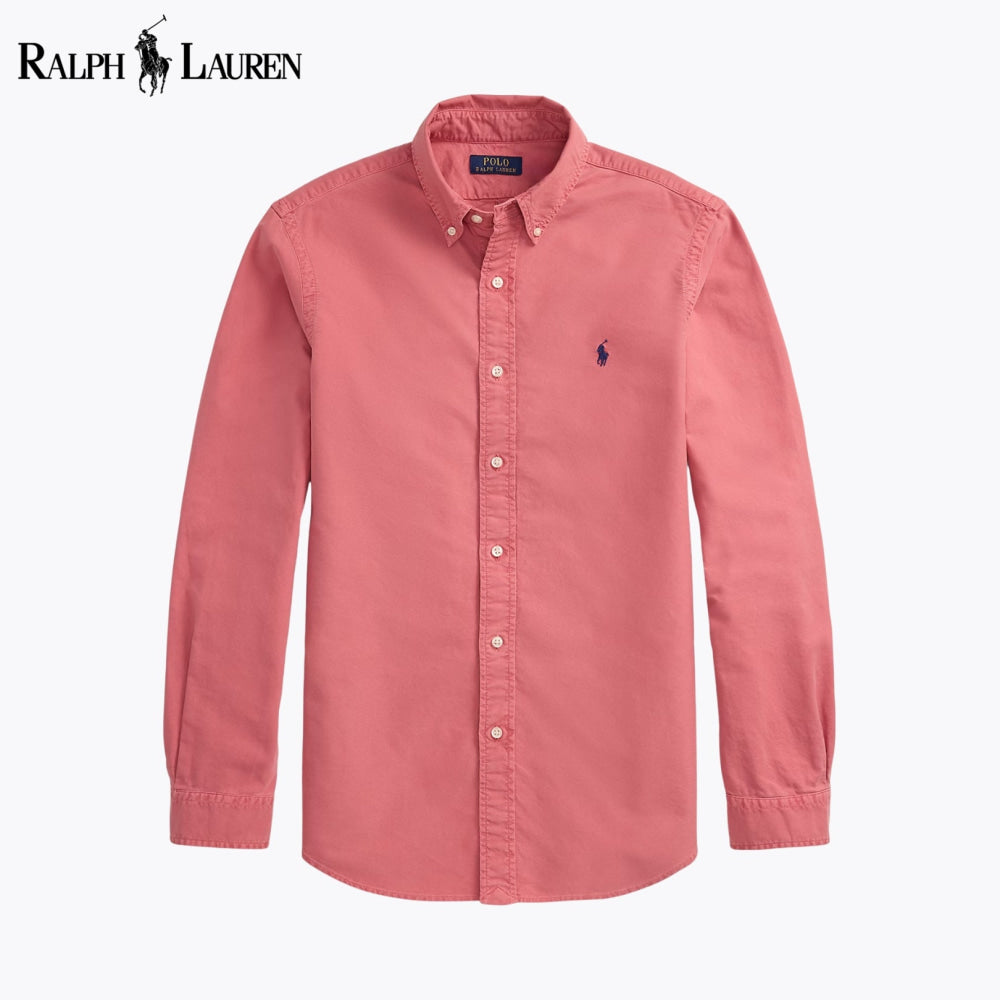 RL Slim Fit Garment-Dyed Oxford Shirt Berry / S RL Slim Fit Garment-Dyed Oxford Shirt