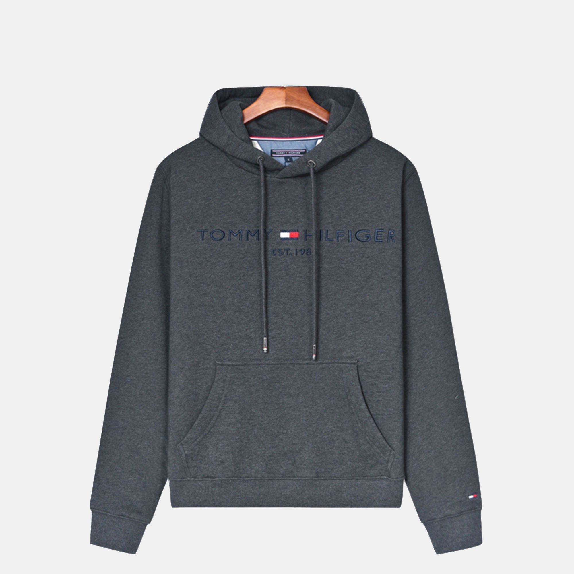 TH Premium Cotton Hoodie Dark Gray / S TH Premium Cotton Hoodie