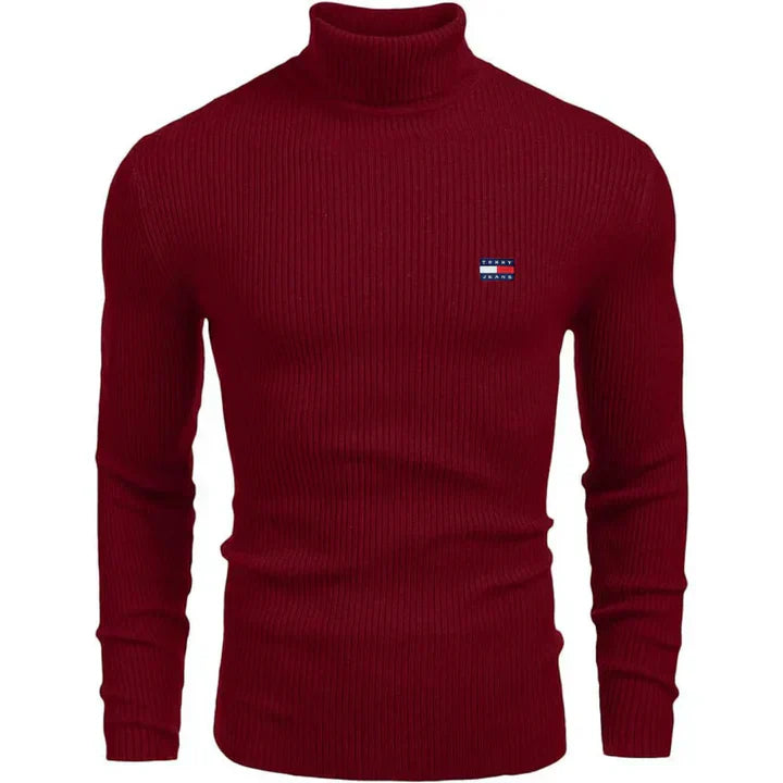TH Turtleneck Classic Knit Sweater Red / S TH Turtleneck Classic Knit Sweater