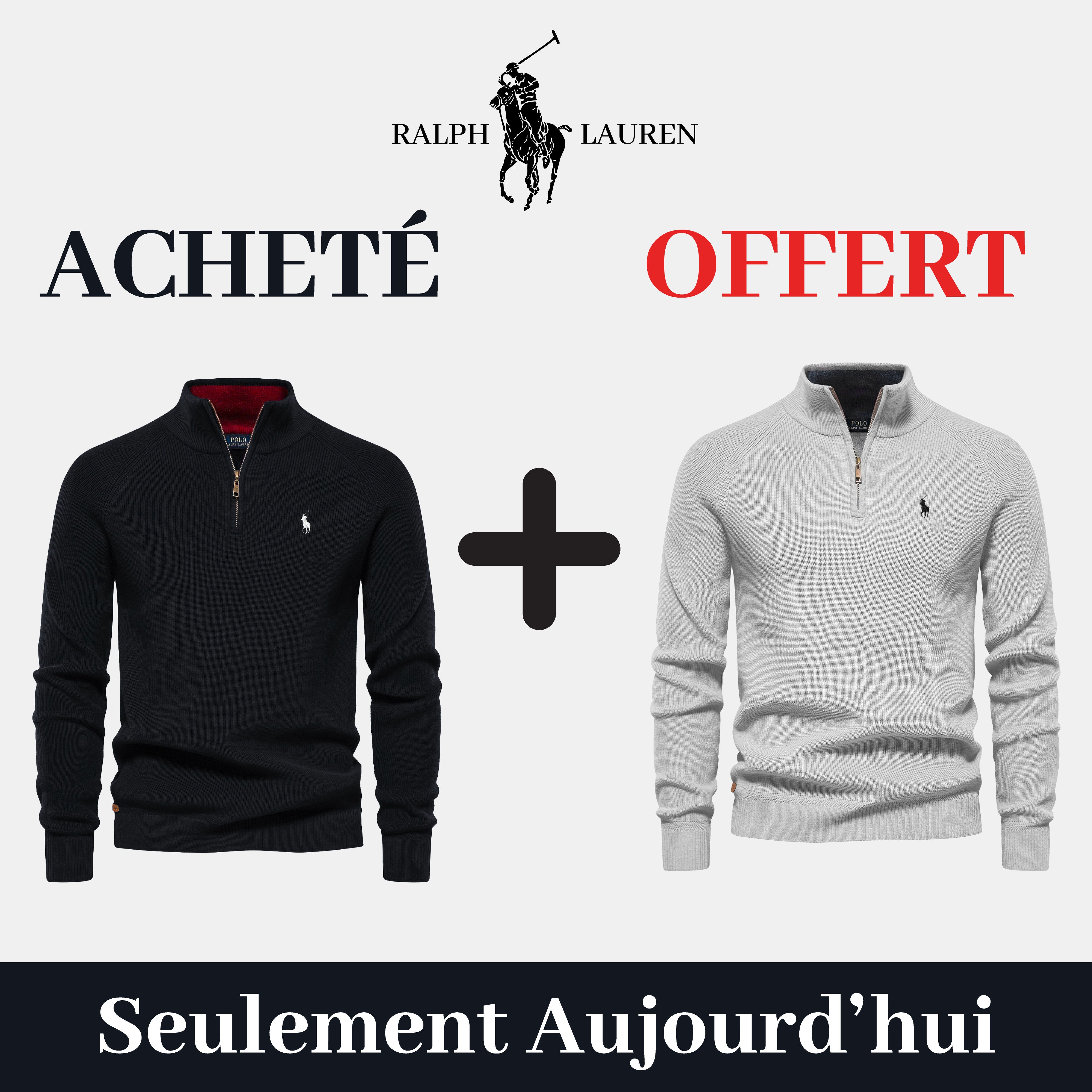 R&L 1+1 Zip Neck Sweater (CLEARANCE)