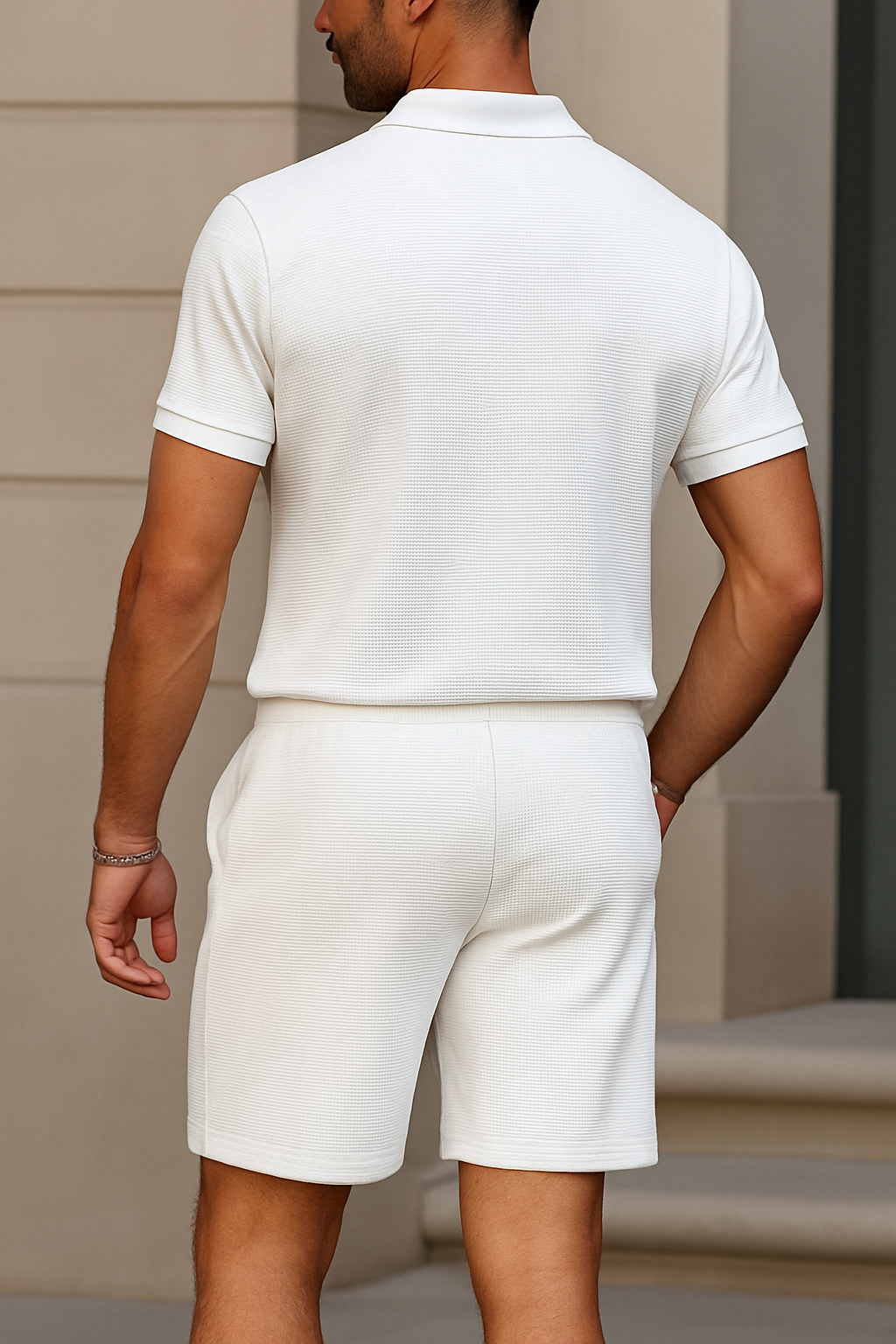 Premium Casual Set – Polo Shirt & Shorts in a 2-Piece Pack