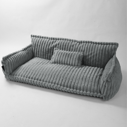 Haustiersofa, Chaffar“ – Für Katzen und Hunde – Moderner Stil – Cord-Design – Orthopädische Matratze