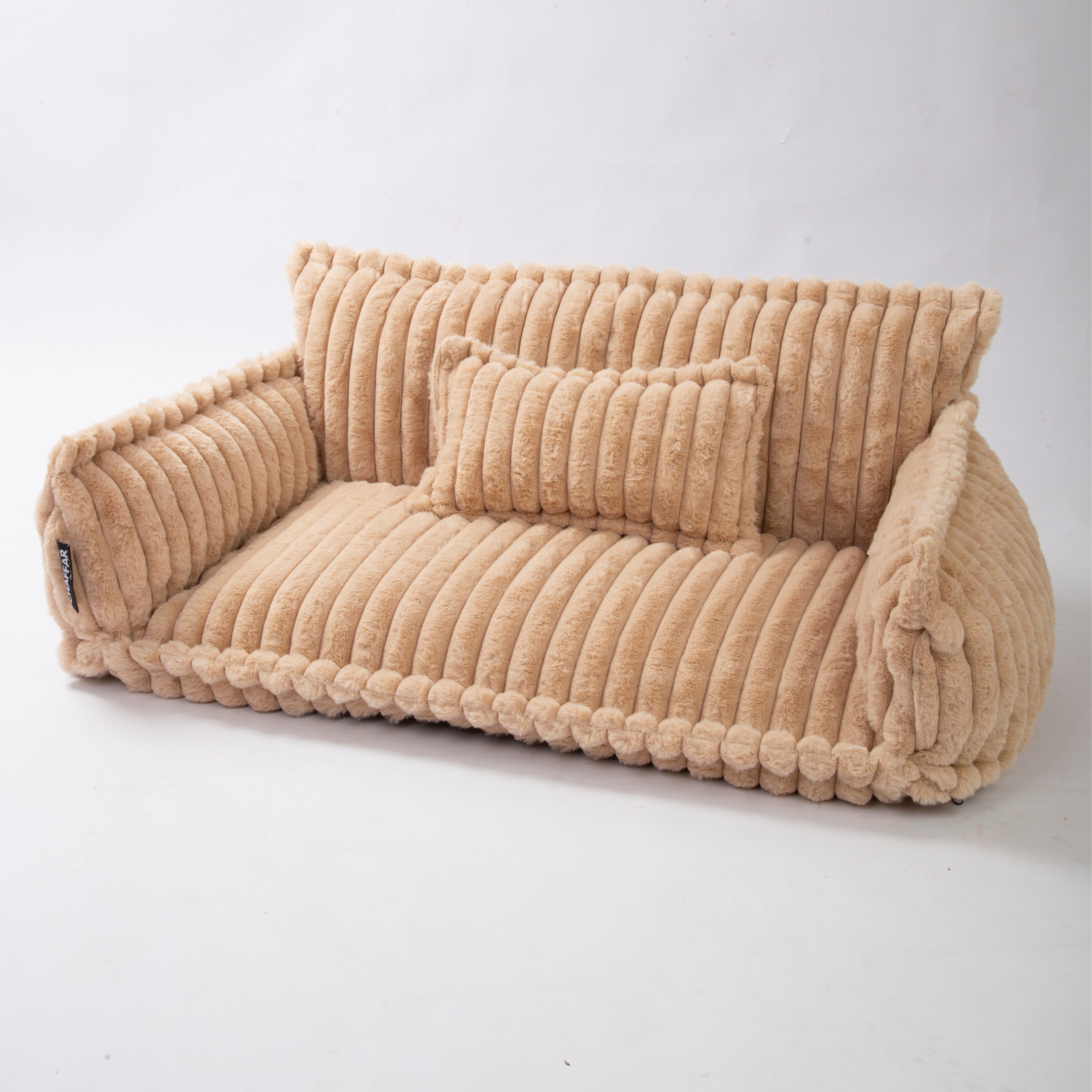 Haustiersofa, Chaffar“ – Für Katzen und Hunde – Moderner Stil – Cord-Design – Orthopädische Matratze