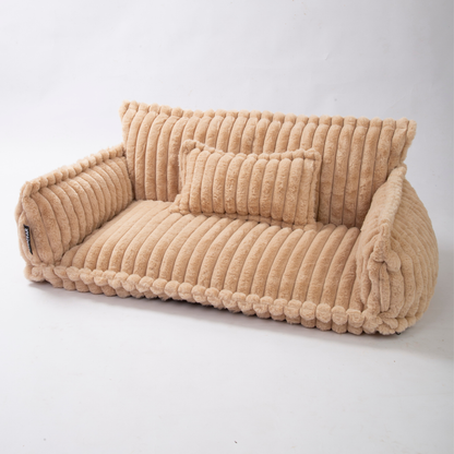 Haustiersofa, Chaffar“ – Für Katzen und Hunde – Moderner Stil – Cord-Design – Orthopädische Matratze