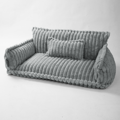 Haustiersofa, Chaffar“ – Für Katzen und Hunde – Moderner Stil – Cord-Design – Orthopädische Matratze