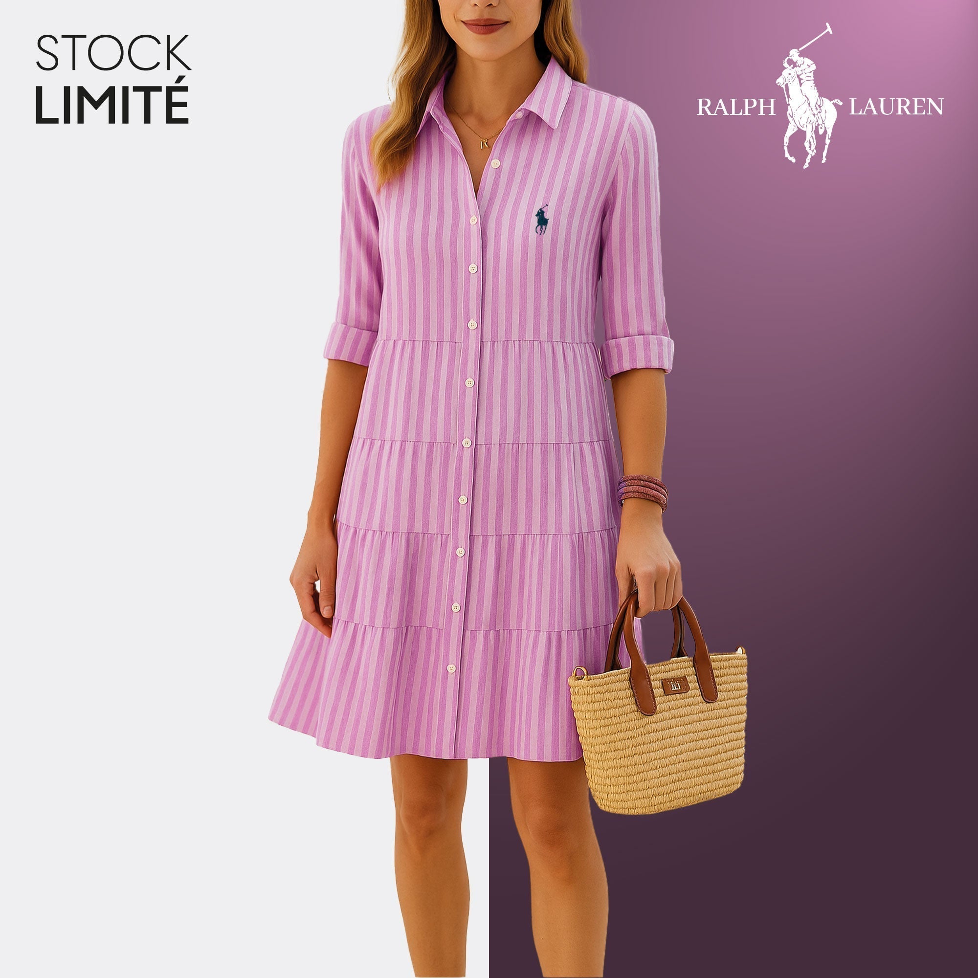 Striped Shirt Dress – R&L