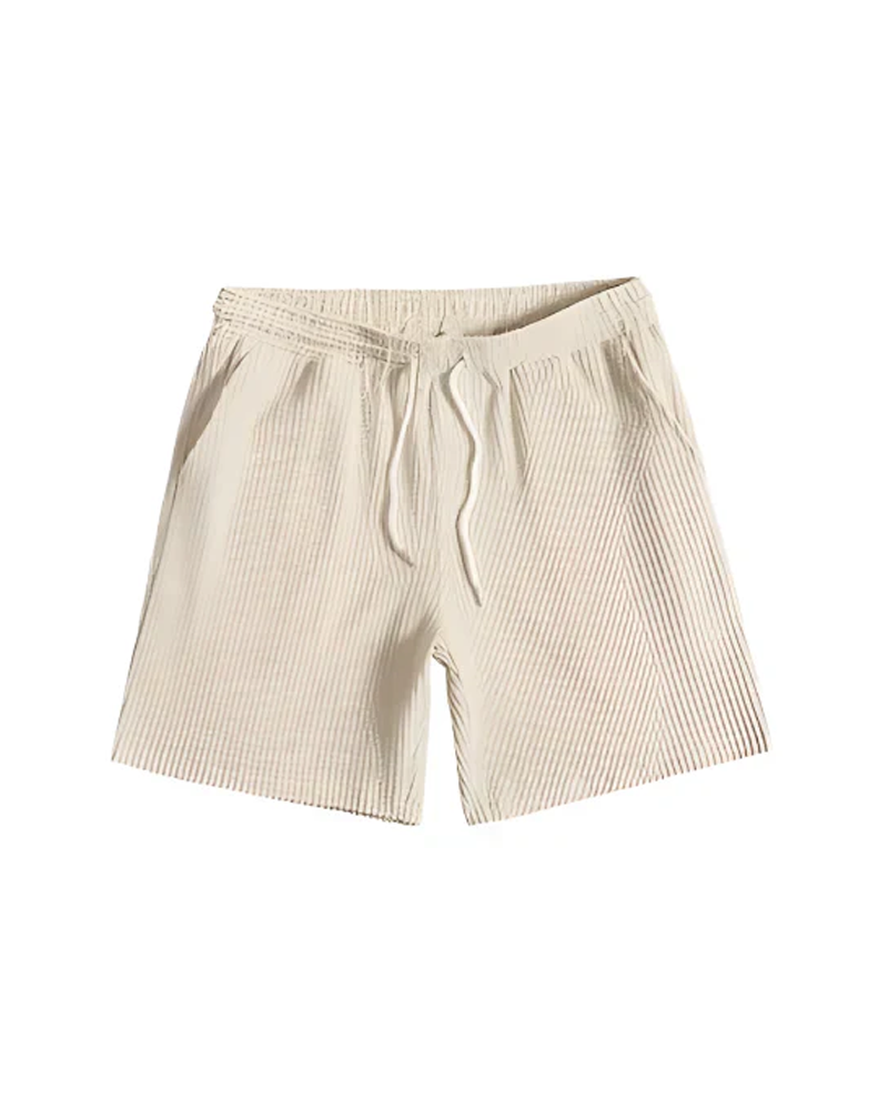 Summer Set in Textured Cotton – Elegant Comfort in Natural Tone