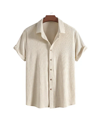 Summer Set in Textured Cotton – Elegant Comfort in Natural Tone
