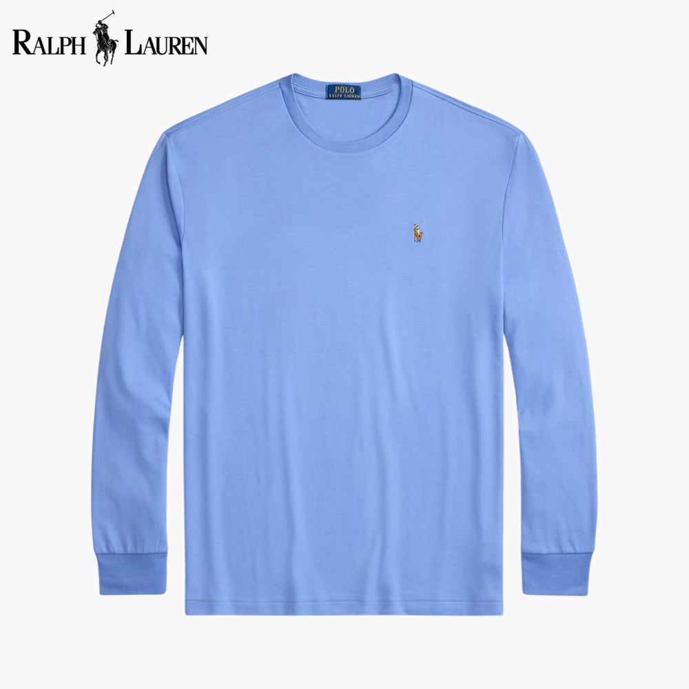 RL Classic Fit Soft Cotton Crewneck T-Shirt Blue / S RL Classic Fit Soft Cotton Crewneck T-Shirt