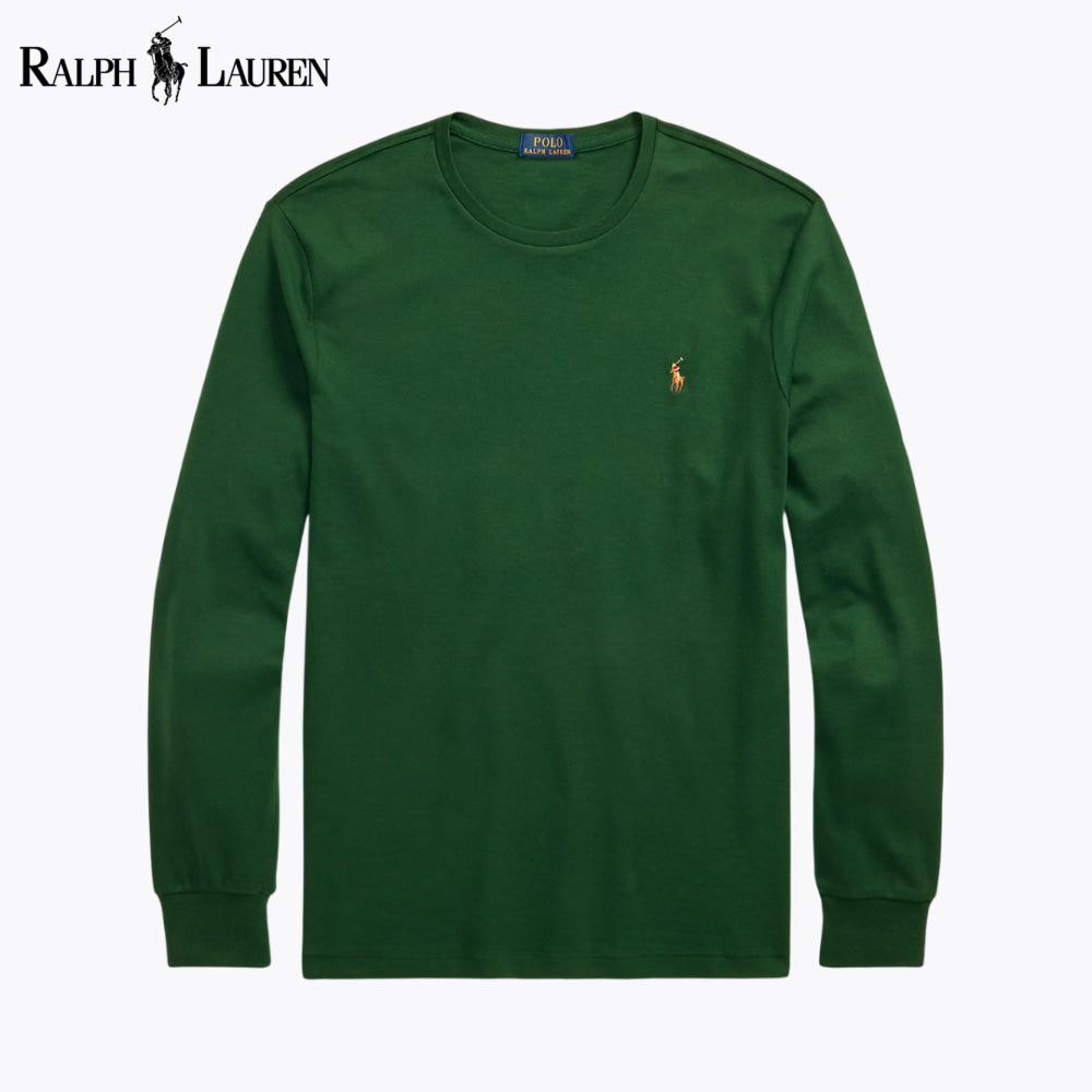 RL Classic Fit Soft Cotton Crewneck T-Shirt Pine Green / S RL Classic Fit Soft Cotton Crewneck T-Shirt