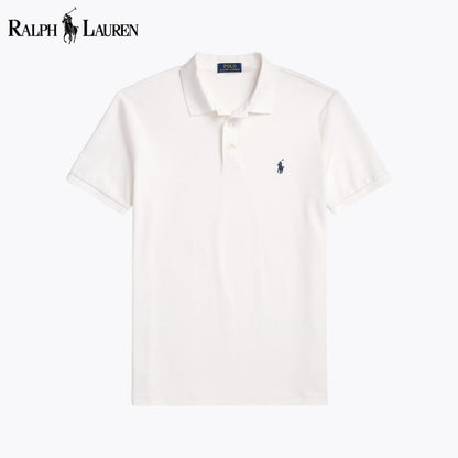 RL Custom Slim Fit Stretch Mesh Polo Shirt White / S RL Custom Slim Fit Stretch Mesh Polo Shirt