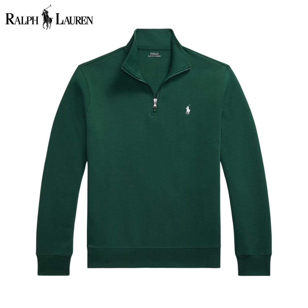 RL Double-Knit Mockneck Pullover Pine Green / S RL Double-Knit Mockneck Pullover